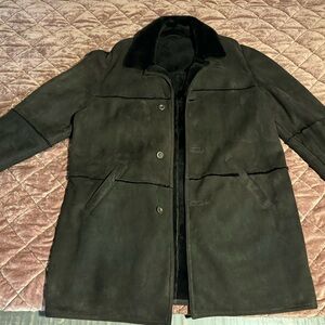 100% lamb skin trench coat.